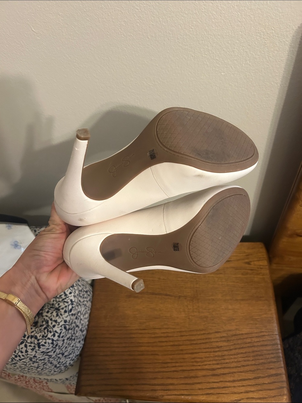 Jessica Simpson Pale cream Round-Toe Stiletto Pumps 7.5 - Picture 4 of 4